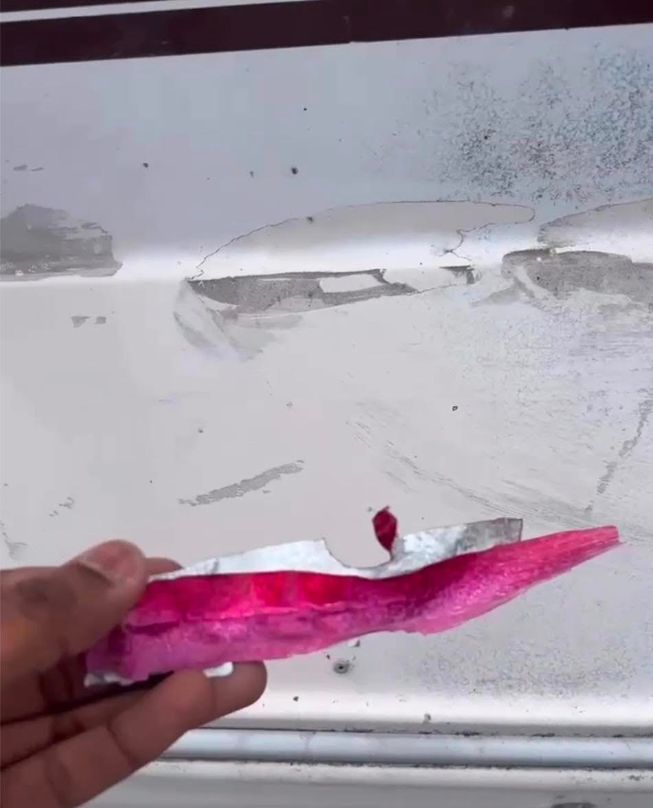 Marine before gelcoat wheeling